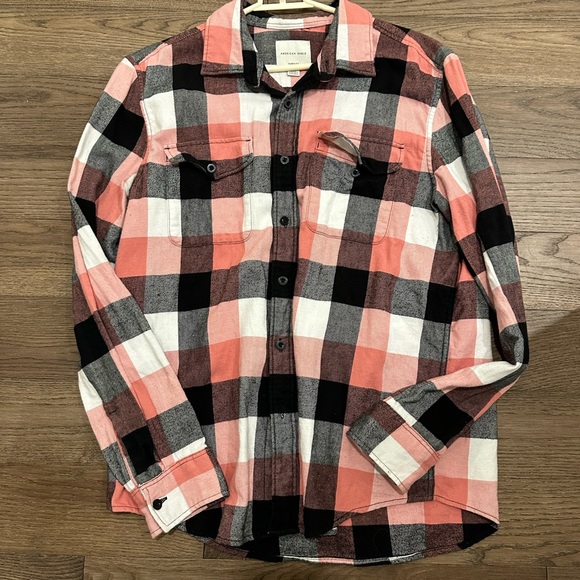 American Eagle plaid flannel long sleeve - Picture 2 of 3